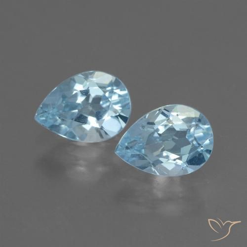 1.66ctw Natürlicher Himmerlblau Topas, Birnenform, VVS-VS