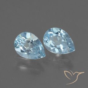 1.66 ct natürliche Himmerlblau Topas-Edelsteine, Birnenform, VVS-VS