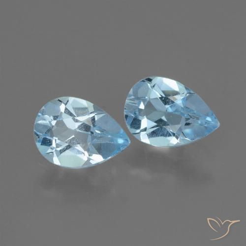 1.49ctw Natürlicher Himmerlblau Topas, Birnenform, VVS-VS