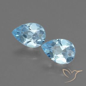 1.49 ct natürliche Himmerlblau Topas-Edelsteine, Birnenform, VVS-VS