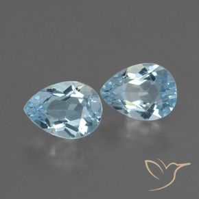 1.68 ct natürliche Himmerlblau Topas-Edelsteine, Birnenform, VVS-VS
