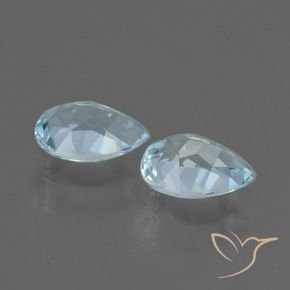 1.68 ct natürliche Himmerlblau Topas-Edelsteine, Birnenform, VVS-VS