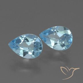 1.60 ct natürliche Himmerlblau Topas-Edelsteine, Birnenform, VVS-VS