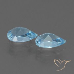 1.60 ct natürliche Himmerlblau Topas-Edelsteine, Birnenform, VVS-VS