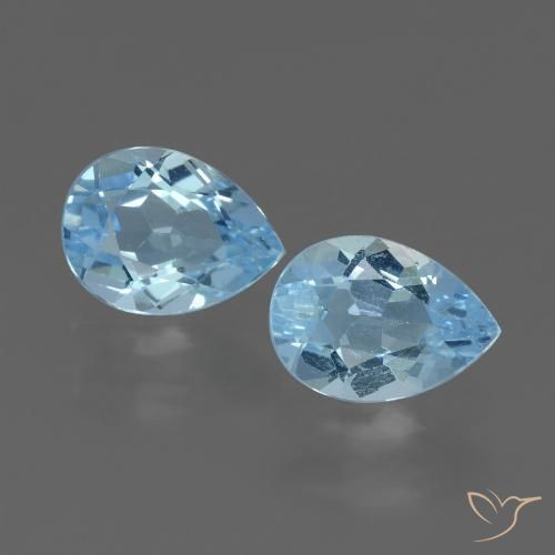 1.75ctw Natürlicher Himmerlblau Topas, Birnenform, VVS-VS