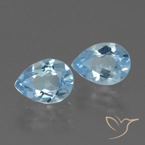 1.75 ct natürliche Himmerlblau Topas-Edelsteine, Birnenform, VVS-VS