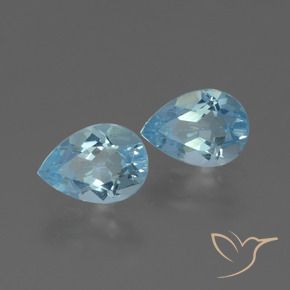 1.60 ct natürliche Himmerlblau Topas-Edelsteine, Birnenform, VVS-VS