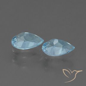 1.60 ct natürliche Himmerlblau Topas-Edelsteine, Birnenform, VVS-VS
