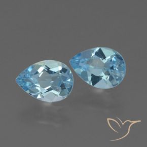 1.65 ct natürliche Himmerlblau Topas-Edelsteine, Birnenform, VVS-VS