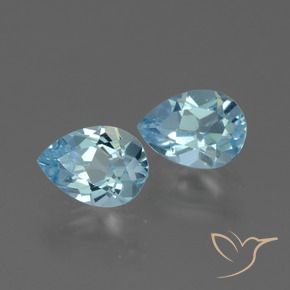 1.65 ct natürliche Himmerlblau Topas-Edelsteine, Birnenform, VVS-VS