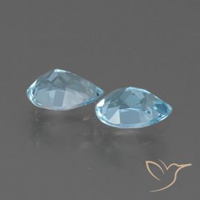 1.65 ct natürliche Himmerlblau Topas-Edelsteine, Birnenform, VVS-VS