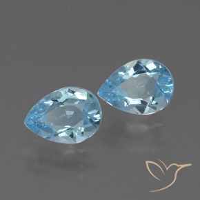 1.65 ct natürliche Swiss Blue Topas-Edelsteine, Birnenform, VVS-VS