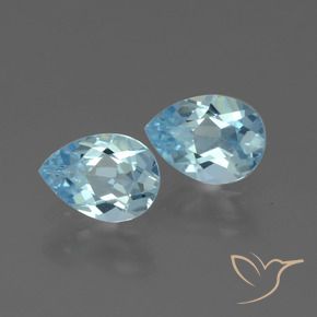 1.53 ct natürliche Himmerlblau Topas-Edelsteine, Birnenform, VVS-VS