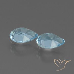 1.53 ct natürliche Himmerlblau Topas-Edelsteine, Birnenform, VVS-VS