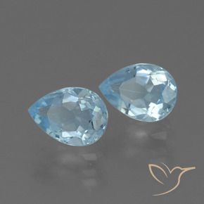 1.72 ct natürliche Himmerlblau Topas-Edelsteine, Birnenform, VVS-VS