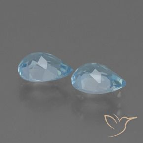1.72 ct natürliche Himmerlblau Topas-Edelsteine, Birnenform, VVS-VS