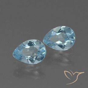 1.66 ct natürliche Himmerlblau Topas-Edelsteine, Birnenform, VVS-VS