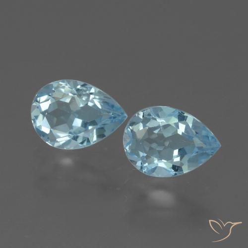 1.70ctw Natürlicher Himmerlblau Topas, Birnenform, VVS-VS