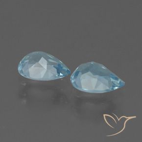 1.70 ct natürliche Himmerlblau Topas-Edelsteine, Birnenform, VVS-VS