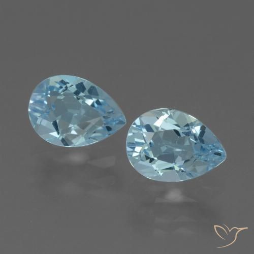 1.80ctw Natürlicher Himmerlblau Topas, Birnenform, VVS-VS