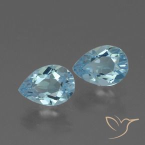 1.80 ct natürliche Himmerlblau Topas-Edelsteine, Birnenform, VVS-VS