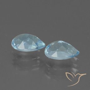 1.80 ct natürliche Himmerlblau Topas-Edelsteine, Birnenform, VVS-VS