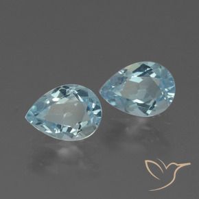 1.74 ct natürliche Himmerlblau Topas-Edelsteine, Birnenform, VVS-VS
