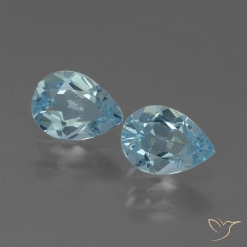 1.73ctw Natürlicher Himmerlblau Topas, Birnenform, VVS-VS