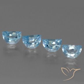3.97 ct natürliche Swiss Blue Topas-Edelsteine, Fantasie, VS