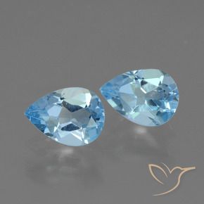 1.72 ct natürliche Himmerlblau Topas-Edelsteine, Birnenform, VVS-VS