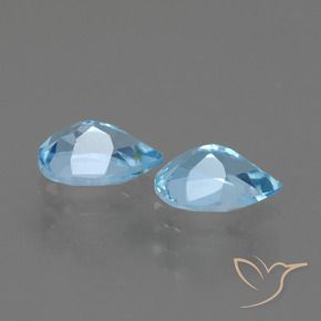 1.72 ct natürliche Himmerlblau Topas-Edelsteine, Birnenform, VVS-VS