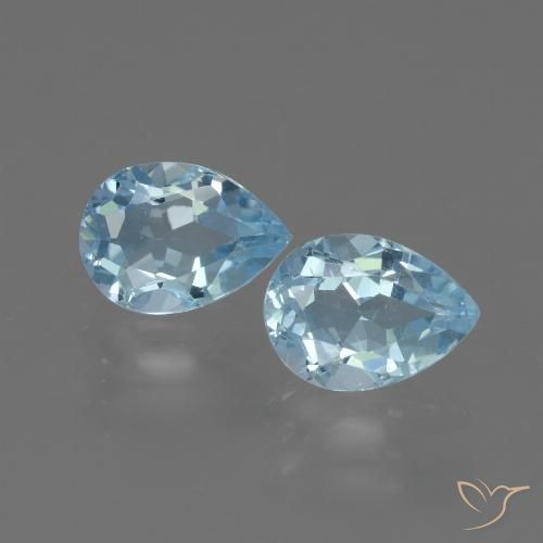 1.76ctw Natürlicher Himmerlblau Topas, Birnenform, VVS-VS