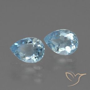 1.76 ct natürliche Himmerlblau Topas-Edelsteine, Birnenform, VVS-VS