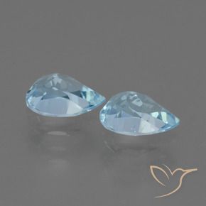 1.76 ct natürliche Himmerlblau Topas-Edelsteine, Birnenform, VVS-VS