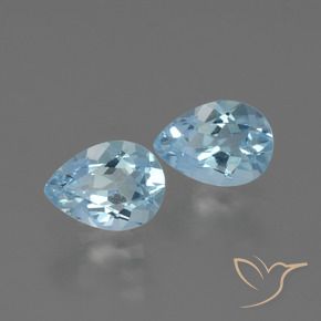 1.63 ct natürliche Himmerlblau Topas-Edelsteine, Birnenform, VVS-VS