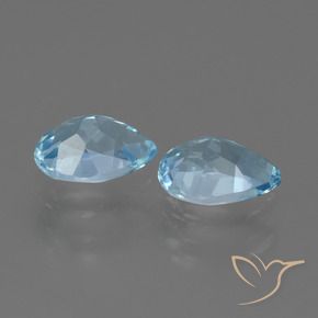 1.76 ct natürliche Swiss Blue Topas-Edelsteine, Birnenform, VVS-VS