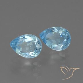 1.79 ct natürliche Himmerlblau Topas-Edelsteine, Birnenform, VVS-VS