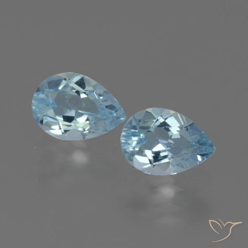 1.53ctw Natürlicher Himmerlblau Topas, Birnenform, VVS-VS