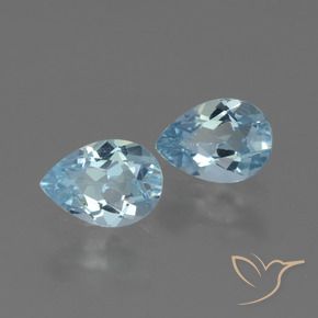 1.53 ct natürliche Himmerlblau Topas-Edelsteine, Birnenform, VVS-VS