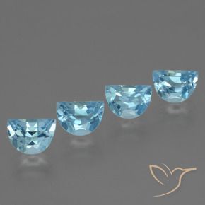 4.39 ct natürliche Himmerlblau Topas-Edelsteine, Fantasie, VVS-VS