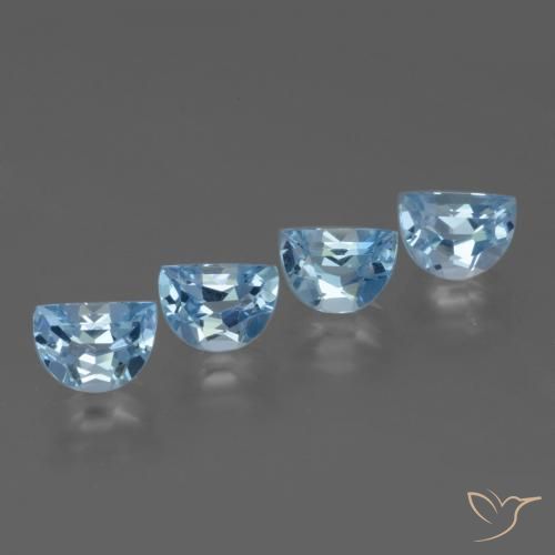 3.87 ct natürliche Swiss Blue Topas-Edelsteine, Fantasie, VVS-VS