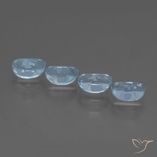 3.87 ct natürliche Swiss Blue Topas-Edelsteine, Fantasie, VVS-VS
