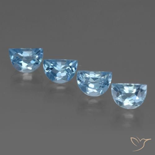 4.24ctw Natürlicher Swiss Blue Topas, Fantasie, VVS-VS