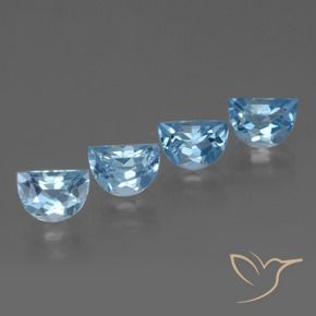 4.24 ct natürliche Swiss Blue Topas-Edelsteine, Fantasie, VVS-VS