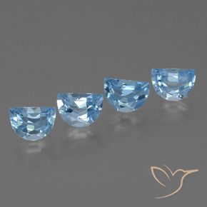 4.07 ct natürliche Swiss Blue Topas-Edelsteine, Fantasie, VVS-VS