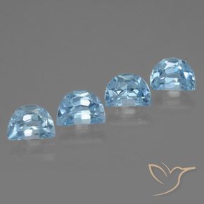 3.79 ct natürliche Swiss Blue Topas-Edelsteine, Fantasie, VVS-VS