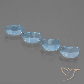 3.79 ct natürliche Swiss Blue Topas-Edelsteine, Fantasie, VVS-VS