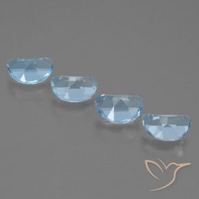 4.18 ct natürliche Himmerlblau Topas-Edelsteine, Fantasie, VVS-VS