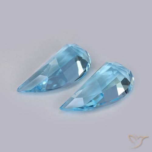 2.69 ct natürliche Swiss Blue Topas-Edelsteine, Ausgefallene Form, VVS
