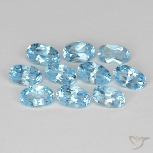 2.90 ct natürliche Himmerlblau Topas-Edelsteine, Oval Schliff, VS